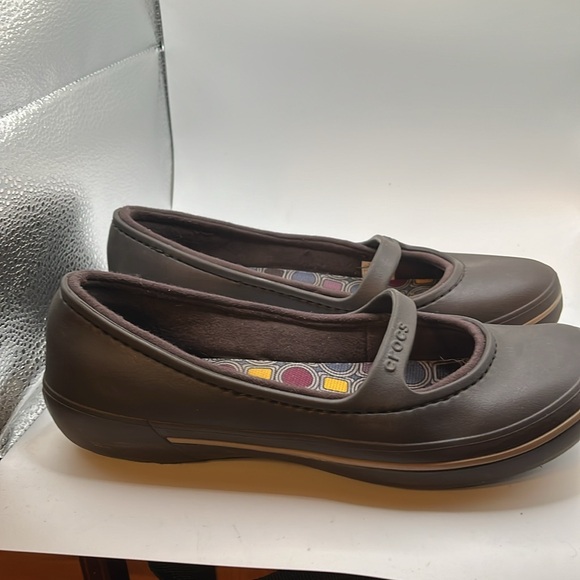Brown Crocs Crocband Mary Jane shoes size 8 - Picture 2 of 8